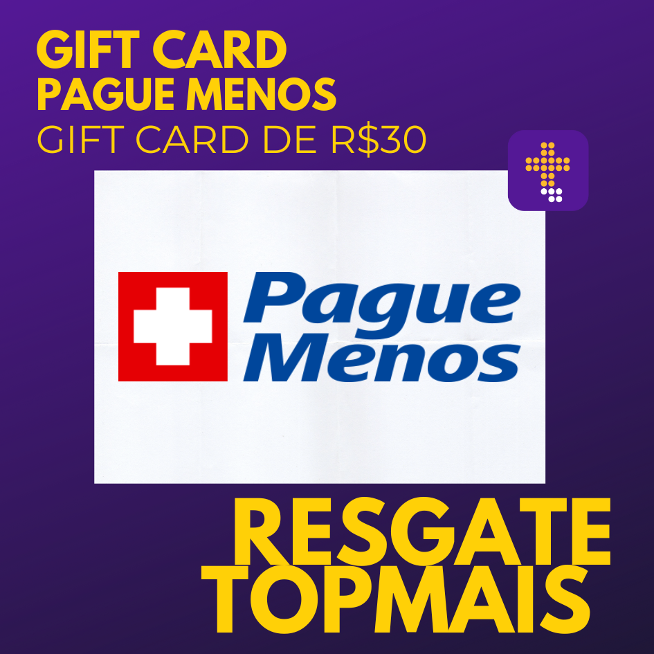 GIFT CARD PAGUE MENOS R$30