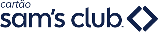 Logo marca no topo Programa de Vantagens Seguro Fatura Protegida Sam s Clube